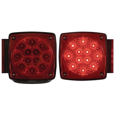 Trailer Brake Lights 2) Red 6" Oval 10 LED Trailer Stop/Turn/Tail Light Mounting 4 In Round Led Trailer Lights - Foto 9
