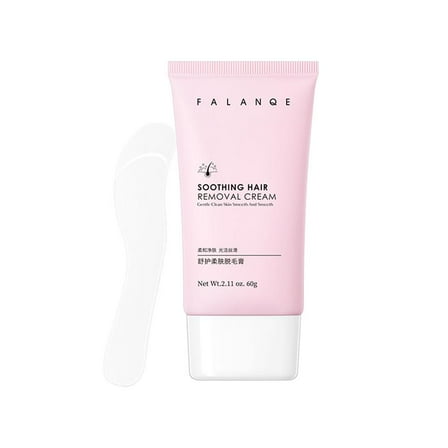 Gentle Plant-Based Hair Removal Cream 60g Painless Depilatory for Body Armpits Legs Bikini Area with Moisturizing Repair