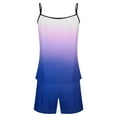 thumbnail image 6 of pstuiky 2 Piece Short Sets for Women Fashion Solid Color Cami Pajama Sets Leisure Loose Fit Crew Neck Sleeveless Sleepwear with Shorts Womens Loungewear Set Blue S, 6 of 6