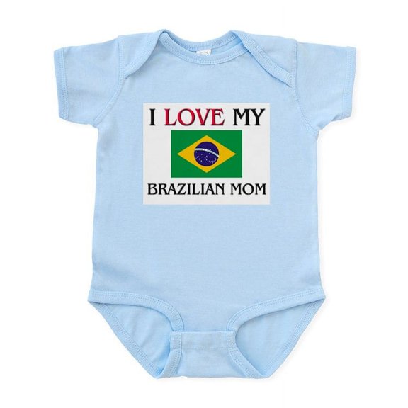 CafePress - I Love My Brazilian Mom Infant Bodysuit - Baby Light Bodysuit, Size Newborn - 24 Months