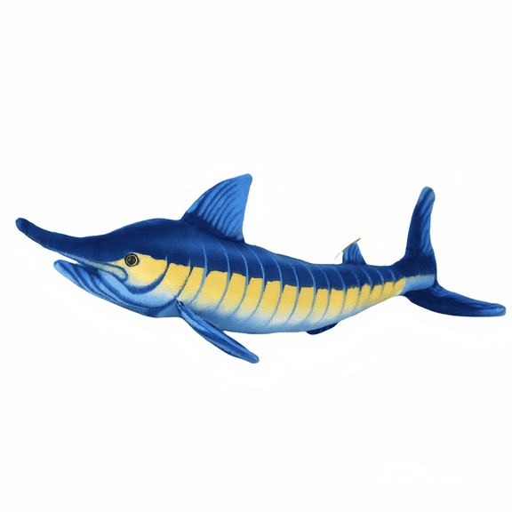 Blue Spearfish Plush Stuffed Animal Toy - Soft Fish Plush Pillow - Realistic Stuffed Animal -23.6 ''