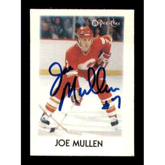 Joe Mullen Autographed 1987-88 O-Pee-Chee Minis Card #29 Calgary Flames SKU #251702