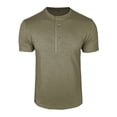 thumbnail image 7 of Fabrcox Mens Henley T Shirt Short Sleeve Fitted Mens Tops Lightweight Breathable Spring Summer Outdoor Running Mens T-Shirt, 7 of 7