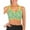 Green, variant on Women Sports Support Bra with Padded Wireless Full Figure Workout Sport Bralette Middle Impact Bra Purple/Red/Green/Gray