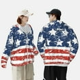 thumbnail image 4 of Balery USA Colors Stripes1 Sudadera ligera de manga larga con capucha y protección solar UPF 50+ para hombre y mujer, ideal para pesca y running-XX-Large, 4 of 7