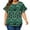 1# Geometry Green, variant on LANREMON Summer Short Sleeve Blouses for Women Plus Size Tops Casual Crew Neck Loose Tunic Tops Oversized T Shirts Size 5XL