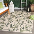 thumbnail image 3 of Safavieh Courtyard Alannis Botanical Indoor/Outdoor Area Rug, Beige/Sweet Pea, 6'7" x 9'6", 3 of 13