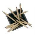 thumbnail image 2 of Square Pens Pencils Cup Holder Desk Stationery Organizer, Selected Faux Leather (Black), 2 of 4
