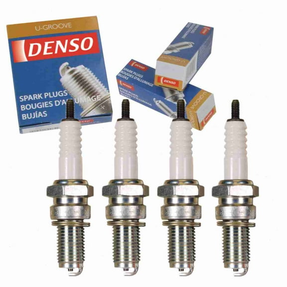 4 pc DENSO 4090 Standard U-Groove Spark Plugs for X22ES-U Ignition Wire Secondary
