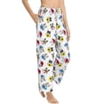 thumbnail image 2 of Xecao French Bulldog With Coffee Cup Women's Straight Lounge Pajama Pants: The Epitome of Relaxed Sleepwear, 2 of 9