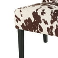 thumbnail image 6 of GDF Studio Thurber Contemporary Upholstered Dining Chairs, Set of 4, Brown Cow Velvet and Espresso, 6 of 8