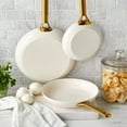 thumbnail image 2 of GreenPan Reserve Ceramic Nonstick 8", 10" and 12" Frypan Set | Cream with Gold-Tone Handles, 2 of 10