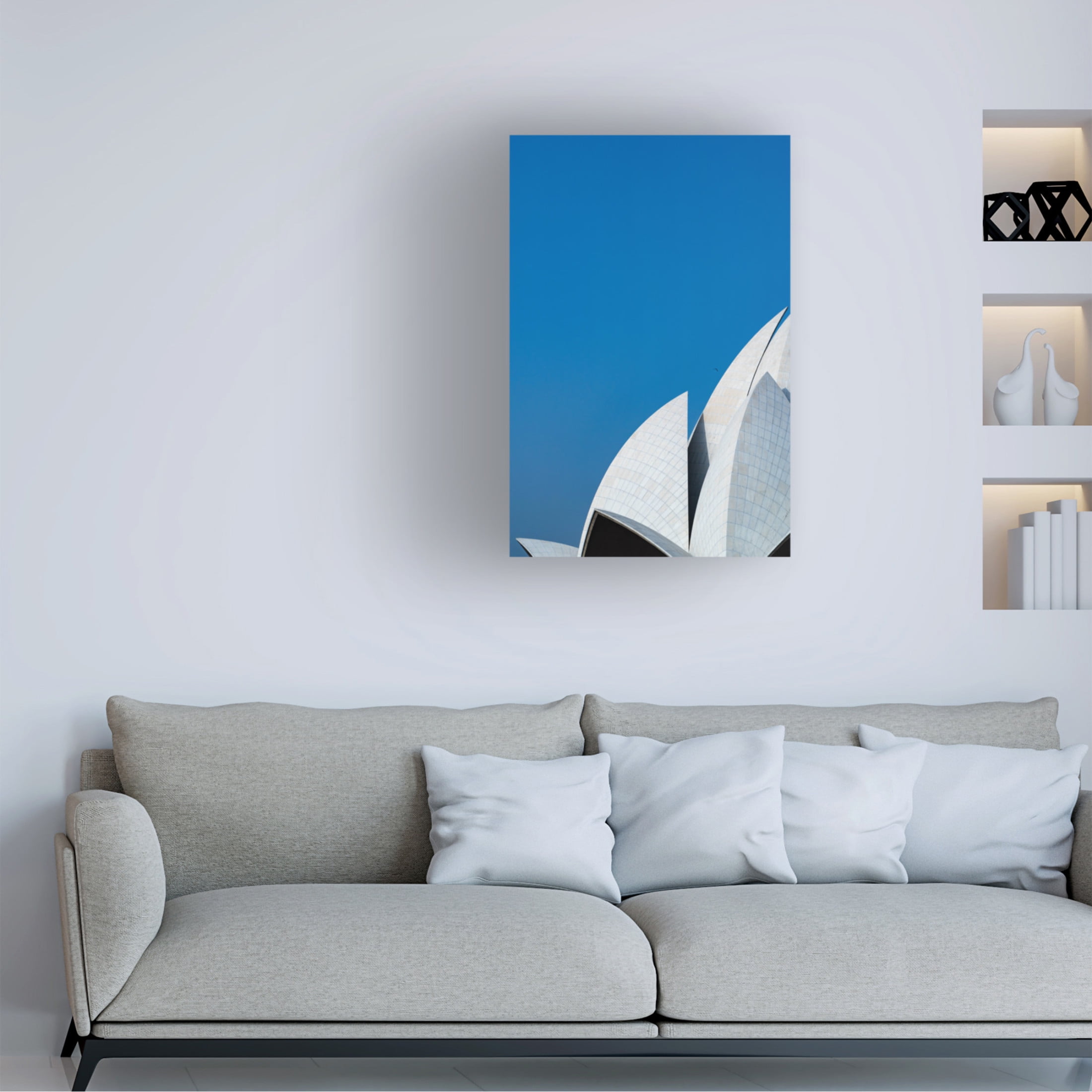Trademark Fine Art Shobhit Chawla Lotus temple the balance Canvas Wall Art