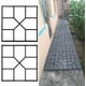 thumbnail image 3 of Molde de jardín, molde de adoquín de plástico, molde de piedra asimétrico, losa, ladrillo, cemento, hormigón, para bricolaje, entrada, jardín, camino, patio, terraza (40x40x4cm) - DKSFJKL, 3 of 5