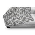 thumbnail image 3 of Grey and White Soft Flannel Fleece Throw Blanket, Swirling Leaves Flower Petals with an Abstract Design, Cozy Plush for Indoor and Outdoor Use, 60" x 80", Charcoal Grey and White, by Ambesonne, 3 of 6