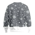 thumbnail image 3 of Winter Sweaters for Women Reindeer Snowflake Print Knitted Sweater Pullover Long Sleeve Crewneck Casual Warm Winter Festive Apparel Top Christmas Sweaters, 3 of 3