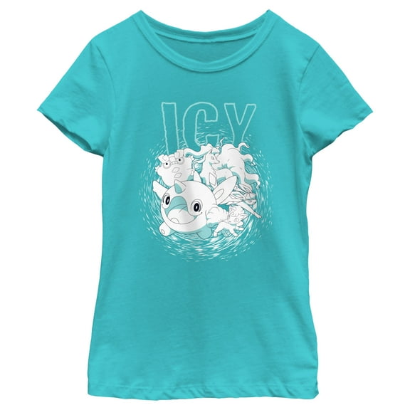 Girl's Pokemon Icy Types  Graphic T-Shirt