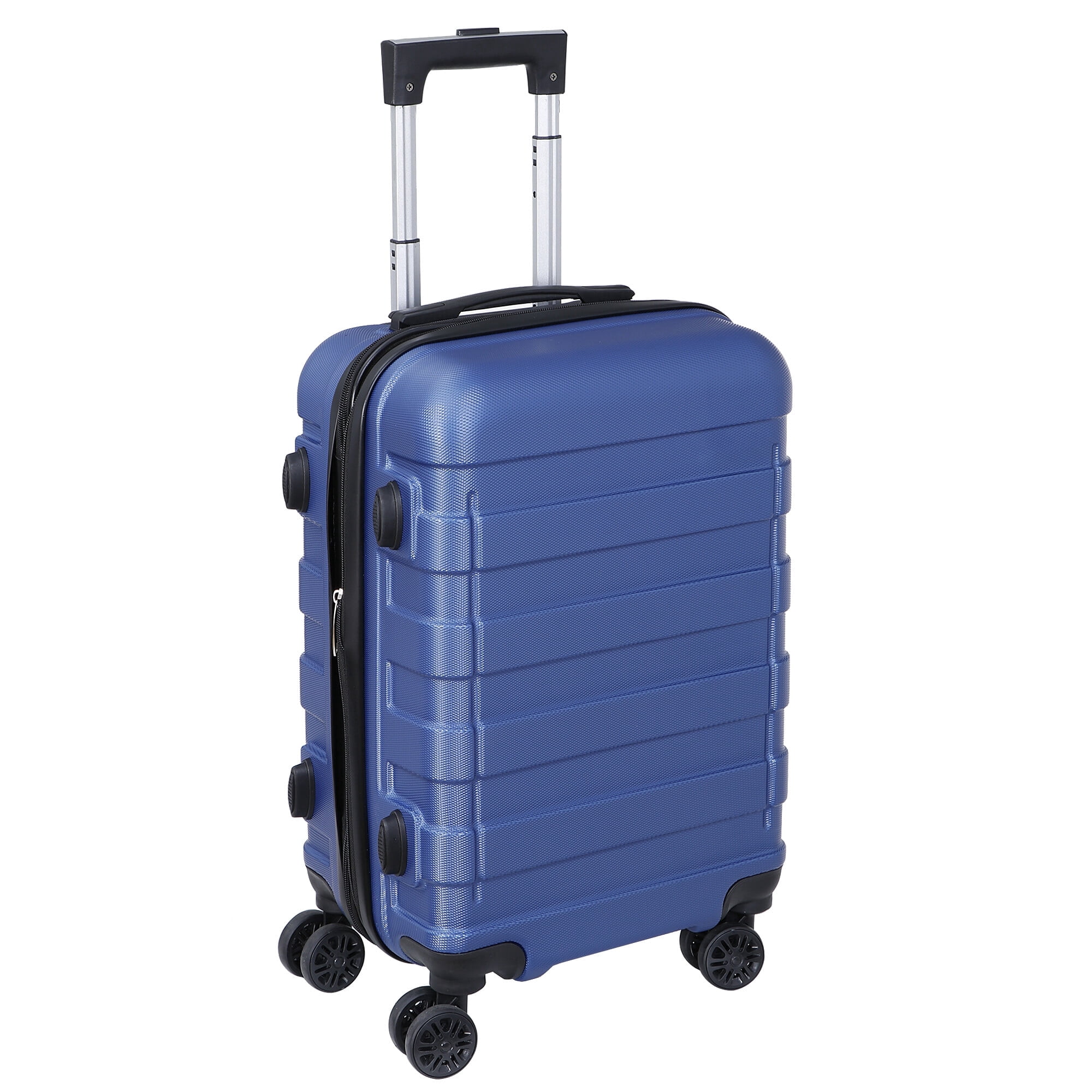 SuperDeal 22 Inch Spinner Carry On Luggage Hardside Suitcase Expandable Travel Bag with Wheels, Navy Blue