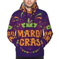 thumbnail image 5 of Bingfone Mardi Gras2 Men'S Drawstring Hoodie Long Sleeve Pocket Sweatshirts-4x-Large, 5 of 9