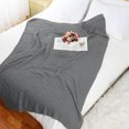 thumbnail image 3 of Unique Bargains 100% Cotton Cross Cable Knit Throw Blanket For Sofa Couch Bed Home Bedding,, 3 of 10