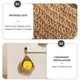 thumbnail image 3 of OATIPHO Brown Jute Hanging Wall Basket for Kitchen Storage with Bohemian Style Planter, 3 of 5