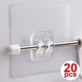 thumbnail image 3 of 20/1 Uds gancho multiusos autoadhesivo fuerte pegatina ganchos soporte para colgar en la pared gancho para cocina baño organizador estante gancho, 3 of 5