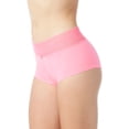 thumbnail image 6 of No Boundaries Floral Solid Cotton Liner Boy Shorts Panty (Women's) 5 Pack, 6 of 6