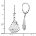 thumbnail image 4 of Auriga Fine Jewelry 925 Sterling Silver Rh-plated Sailboat Leverback Drop Earrings for Women, 4 of 6