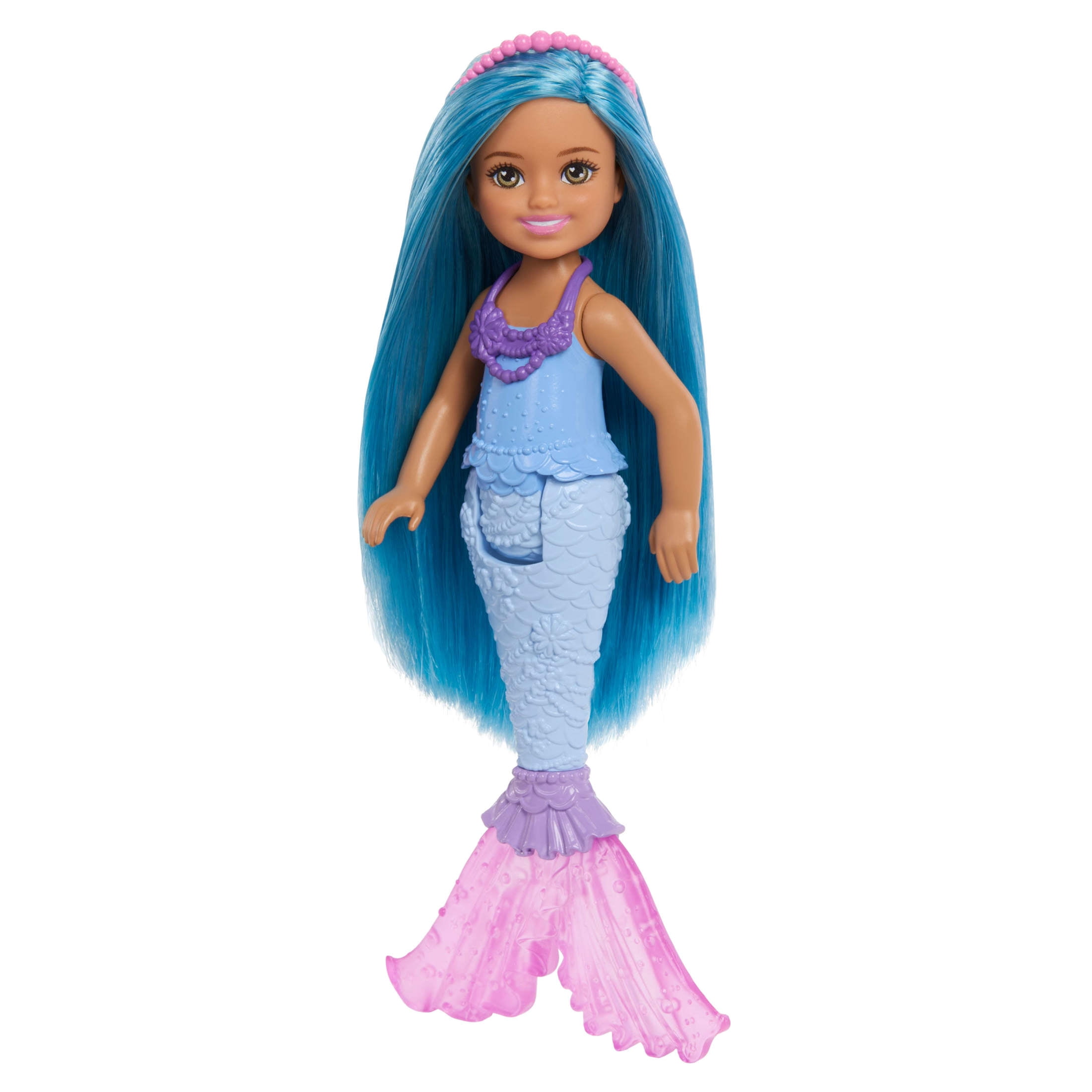 Barbie Chelsea Mermaid Small Doll with Blue Hair & Removable Hair Accessory, 6-inch Toy