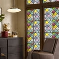 thumbnail image 4 of Colorful Light-Transmitting Glass Window Stickers,Heat-Insulating Diamond Grid Pattern Window Sticker,Rainbow Glass Decals Waterproof Dustproof Anti-UV Privacy Film Suit for The Bedroom Living Room, 4 of 6