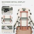 thumbnail image 4 of Extra Large Travel Backpack for Women Men Flight Approved, 42L Expandable Personal Item Travel Bag Water Resistant Business, Carry on Laptop Backpack Casual Daypack for College Hiking Beige Green, 4 of 10