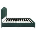 thumbnail image 3 of Furniture of America Alameda Fabric Upholstered Full Bed with Drawers in Green, 3 of 14