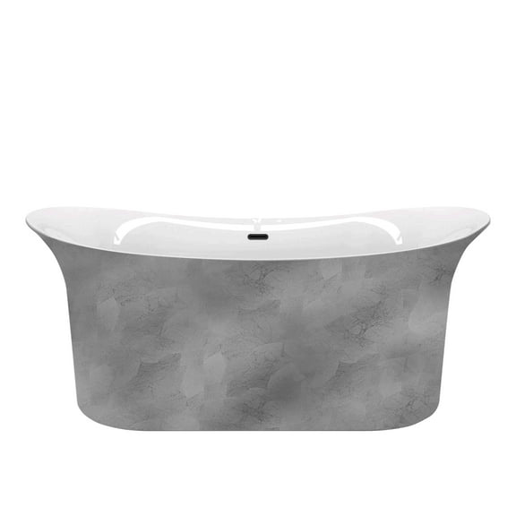 A&E Bath Adaline Silver Freestanding Bathtub 66" silver