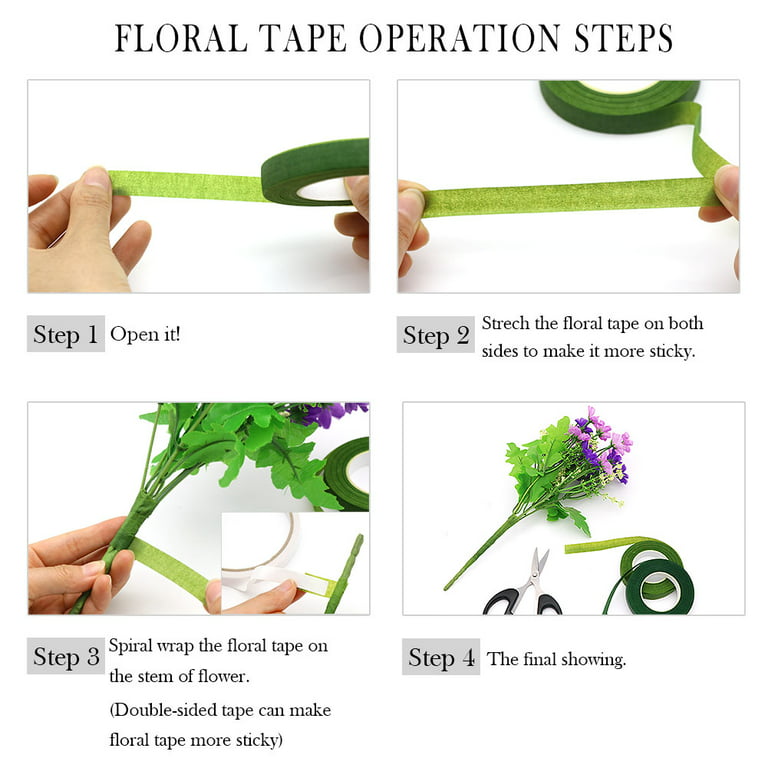 Floral Arrangement Kit, Floral Tape and Floral Wire with Wire Cutter, Green  Floral Tapes, 22 Gauge Paddle Floral Wire, 26 Gauge Floral Wire