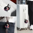 thumbnail image 6 of Unicorn 2pcs PU Leather Round Bag Tags with Privacy Cover and Name ID Tag - Suitcase Tags for Travel Luggage, Handbags, Backpacks, School Bags, 6 of 6