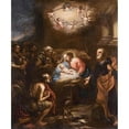 thumbnail image 2 of Stefano Magnasco 12x14 Gold Ornate Wood Frame and Double Matted Museum Art Print Titled - Adoration of the Shepherds, 2 of 4