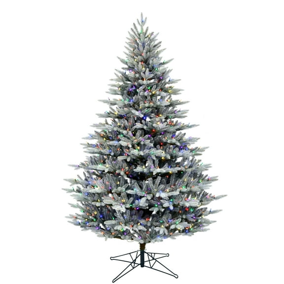 Vickerman 6.5' x 51" Douglas Blue Fir Artificial Christmas Tree, Multi-colored Dura-Lit LED lights
