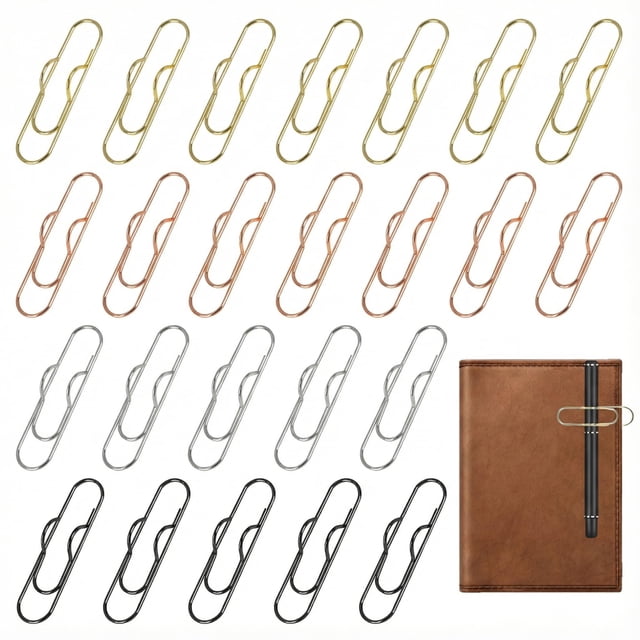 Clip metálico MILAKE para cuaderno, 24 unidades, multicolor