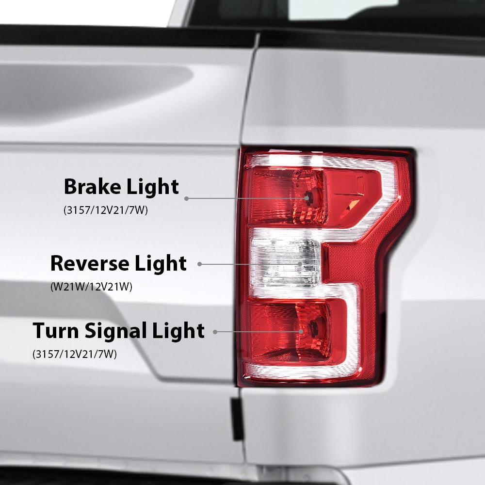 PIT66 Rear Tail Light Lamp Right Passenger Side Fit For 2018-2020 Ford F150 F-150