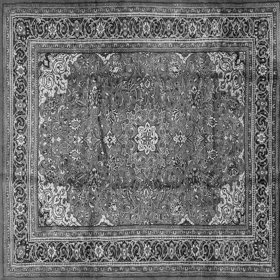Ahgly Company Indoor Square Persian Gray Traditional Area Rugs, 3' Square