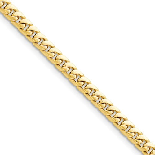 14k Yellow Gold 7in 5mm Domed Curb Chain Bracelet by Jewelrypot
