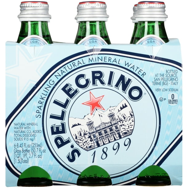 San Pellegrino® Sparkling Natural Mineral Water Glass 845 Oz 6 Pack 7156