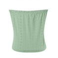 thumbnail image 5 of DondPO Tube Tops For Women Boho Tube Tops For Women Strapless Tops For Women Tube Tops For Women Plus Size Women Strapless Eyelet Embroidery Tube Tops Green M, 5 of 5