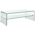 thumbnail image 4 of SAFAVIEH Brioni Tempered Glass Coffee Table, Clear Glass (47.2 in. W x 23.6 in. D x 16.5 in. H), 4 of 10