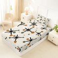 thumbnail image 5 of Castle Fairy Mid Century Atomic Star Twin Sheets 3pcs,Vintage Dot Accent Bedding,Brown Olive Cream,1 Flat Sheet, 1 Fitted Sheet and 1 Pillowcase, 5 of 7