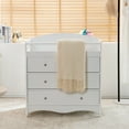 thumbnail image 4 of Ktaxon 3-Drawer Changing Table, Wood Infant Diaper Changing Station, Baby Dresser for Nursery, (White), 4 of 12