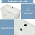 thumbnail image 5 of Euroco 21.8-Inch Wall-Mounted Floating Bathroom Vanity with Ceramic Sink, Soft-Close Drawer, Adjustable Shelf & Toilet Paper Holder, 5 of 9