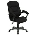 thumbnail image 2 of Flash Furniture High Back Black Microfiber Contemporary Executive Swivel Ergonomic Office Chair with Arms, 2 of 13