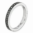 thumbnail image 3 of 925 Sterling Silver Stackable Expressions Marcasite Band Size: 9; for Adults and Teens; for Women and Men, 3 of 5