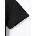 thumbnail image 2 of 1pc Girls' Summer Short Sleeve T-Shirt, "In My No Era" Letter Print, Casual Crew Neck, Cotton Knit Top with Slight Stretch, Regular Fit, Alphabet Pattern, Applique Detail - Black, 2 of 4